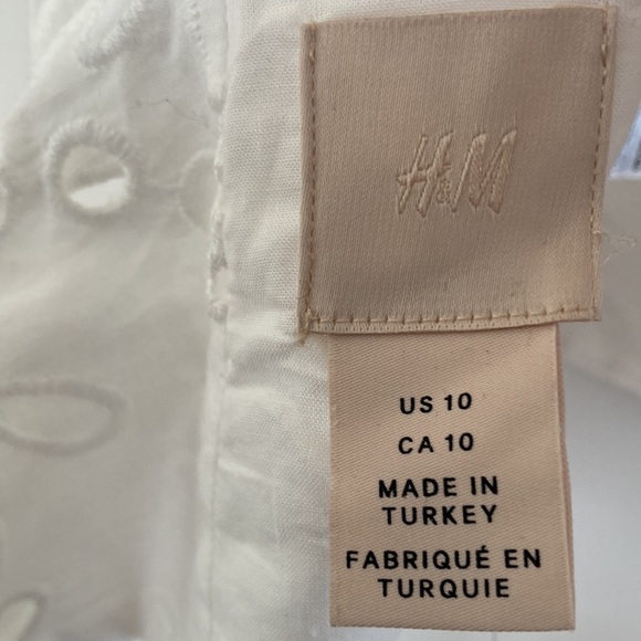 NWT H&M Back Tie Eyelet Cotton Halter Top Size 10 - Picture 6 of 7